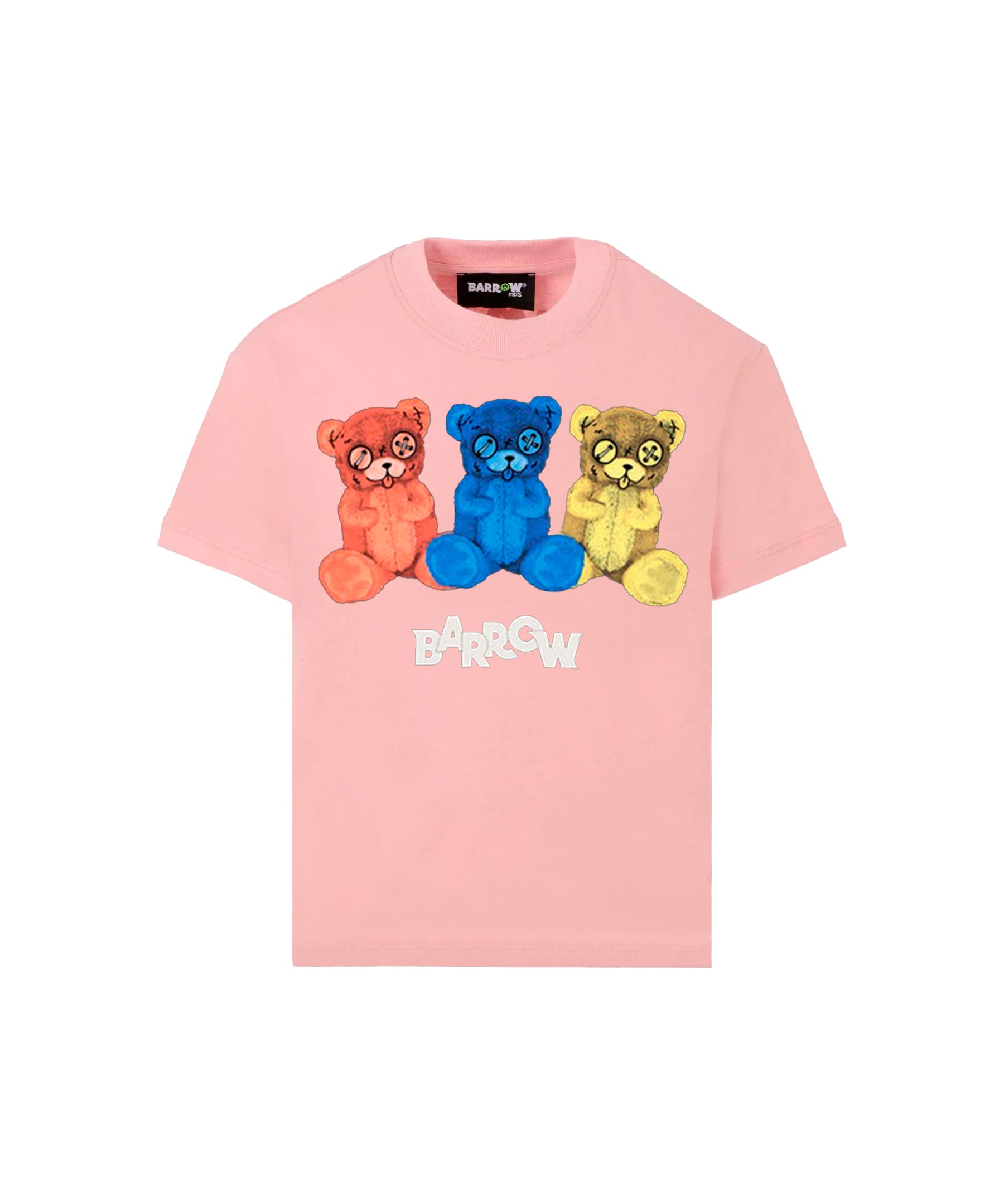 Barrow Kids T-Shirt Girocollo con Stampa Teddy Multicolor per Bambine