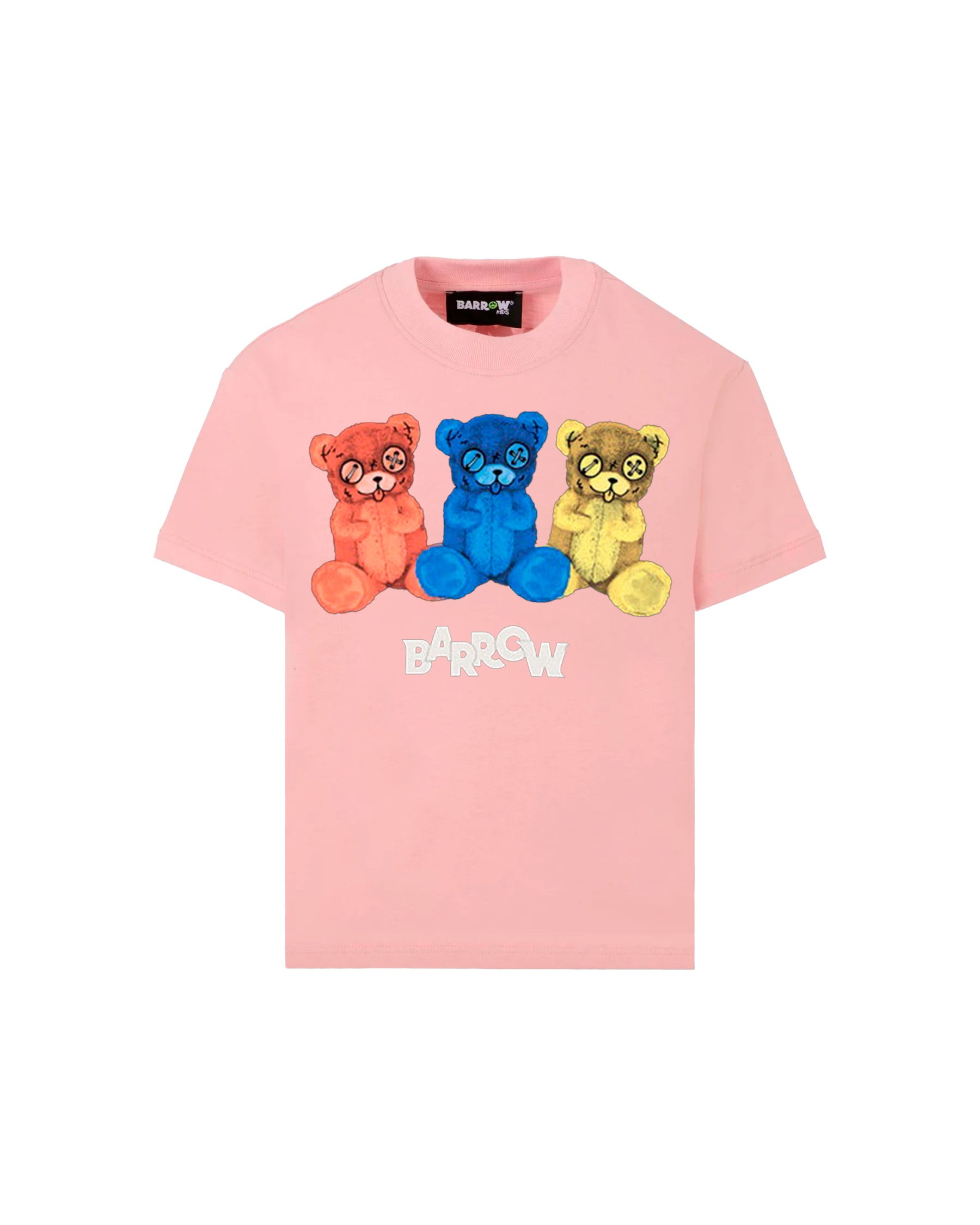 Barrow Kids T-Shirt Girocollo con Stampa Teddy Multicolor per Bambine