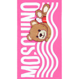 Moschino Kids Telo Mare Fucsia con Stampa per Bambine