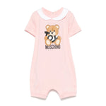 Moschino Kids Tutina Rosa con Stampa Toy per Neonati