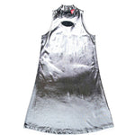Diesel Kids Abito Argento Metallizzato con Oval D per Bambine