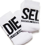 Diesel Kids Calzini Nero/Bianco Unisex per Bambini