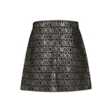 Moschino Kids Gonna Oro Netallizzata con Logo Jacquard per Bambine (retro)