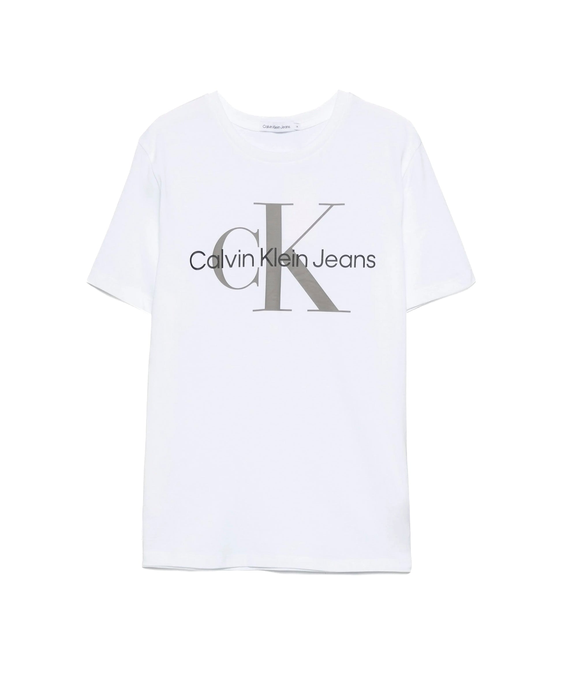Calvin Klein Kids T-shirt Bianca con Stampa per Bambini
