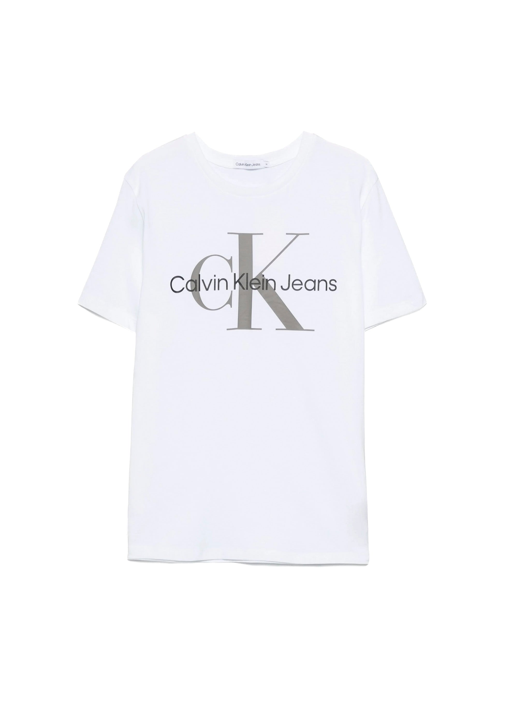 Calvin Klein Kids T-shirt Bianca con Stampa per Bambini