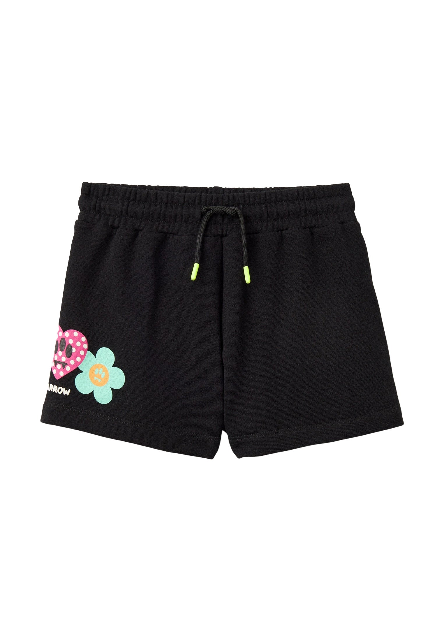 Barrow Kids Short Nero con Stampe per Bambine