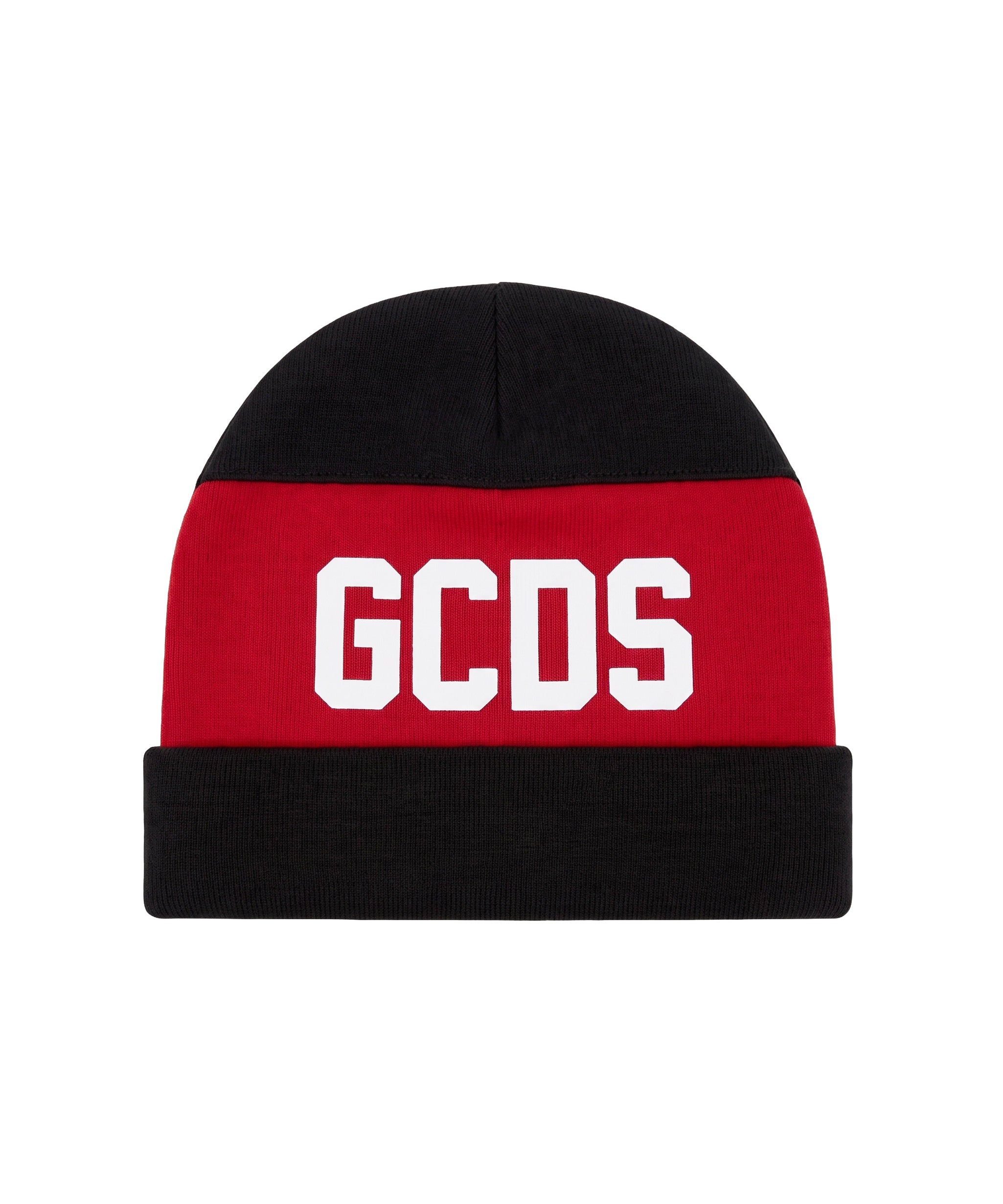 Gcds Kids Cappello Nero e Rosso con Logo Unisex