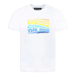 Dsquared2 Kids T-shirt Bianca con Logo Colorful per Bambini