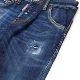 Dsquared2 Kids Jeans Denim Blu per Bambini (dettaglio)