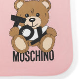 Moschino Kids Coperta Rosa con Stampa Toy per Neonate