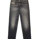Diesel Kids Pantaloni Denim Nero con Sfumature
