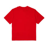 Diesel Kids T-shirt Rossa con Stampa Logo Oval Unisex per Bambini