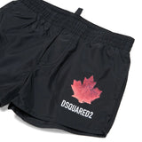 Dsquared2 Kids Costume Nero con Stampa Logo per Neonati