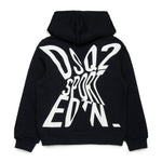 Dsquared2 Kids Felpa Nera con Cappuccio Sport EDTN per Bambini (retro)