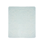 Roberto Cavalli Kids Coperta Culla Bianco/Celeste con Logo Ricamato per Neonati