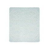 Roberto Cavalli Kids Coperta Culla Bianco/Celeste con Logo Ricamato per Neonati