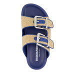 Dsquared2 Kids Sandalo beige/blu con Logo per Bambini