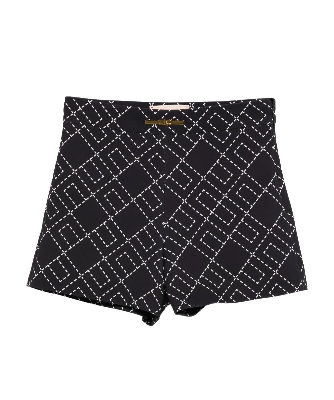 Elisabetta Franchi La Mia Bambina Shorts Panna con Logo Geometrico per Bambine