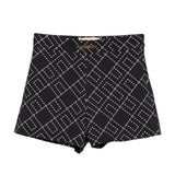 Elisabetta Franchi La Mia Bambina Shorts Panna con Logo Geometrico per Bambine