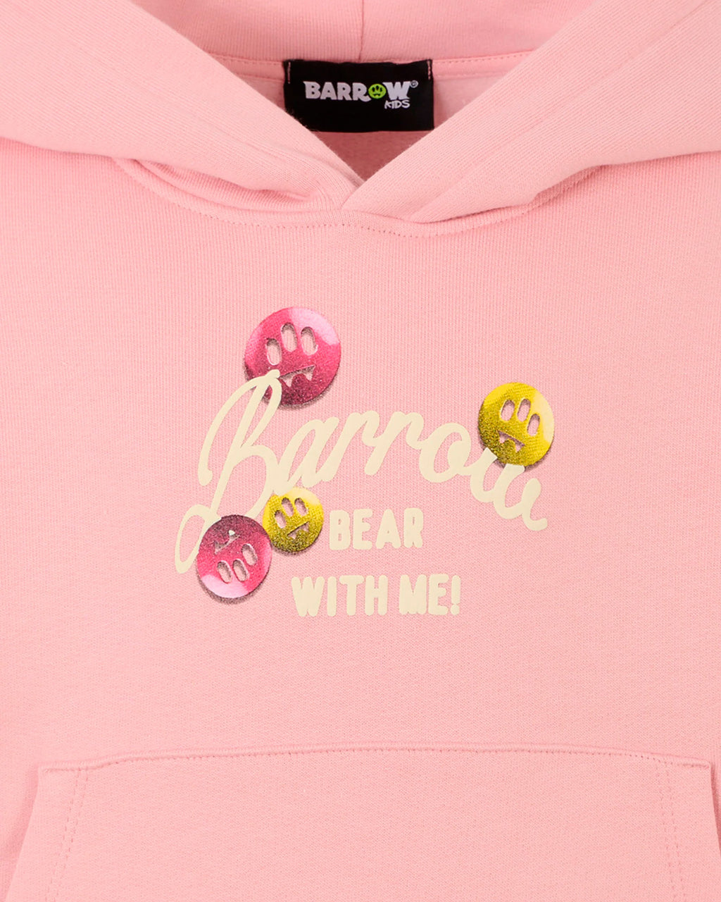Barrow Kids Felpa con Cappuccio e Stampa Retro per Bambine