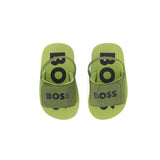 Boss Kids Sandali Verdi Pull On con Logo Neonati