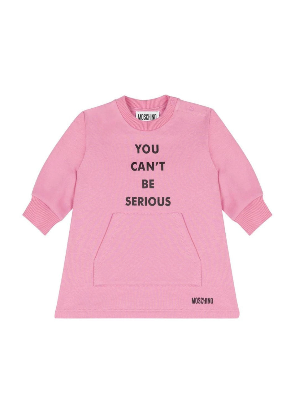 Moschino Kids Abito Rosa con Stampa per Neonate