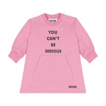 Moschino Kids Abito Rosa con Stampa per Neonate