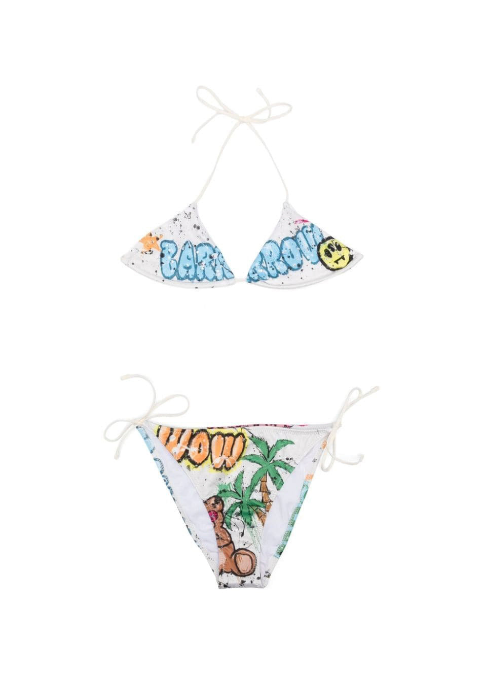 Barrow Kids Bikini Bianco con Fantasia All-over con Logo