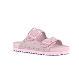 Colors of California Sandalo Lilla Scamosciato Doppia Fascia per Bambini