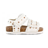 Colors of California Kids Sandalo Denim Bianco con Strass per Neonate