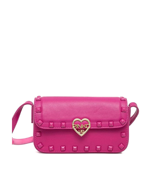 Pinko Kids Borsa a Tracolla Fucsia con Borchie per Bambine