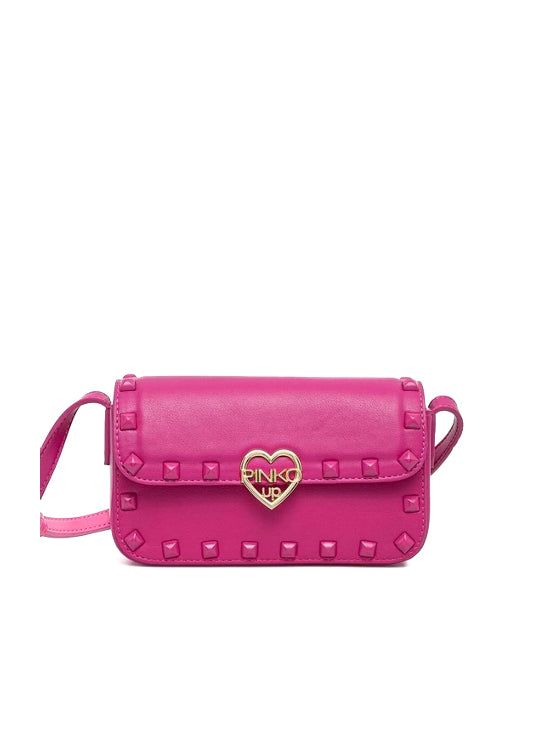 Pinko Kids Borsa a Tracolla Fucsia con Borchie per Bambine