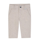 BOSS Kids Pantalone Elegante Beige in Flanella con Tasche e Logo per Neonati