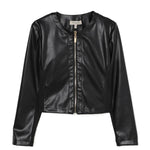 Twinset Kids Giubbino Nero Ecopelle per Bambine