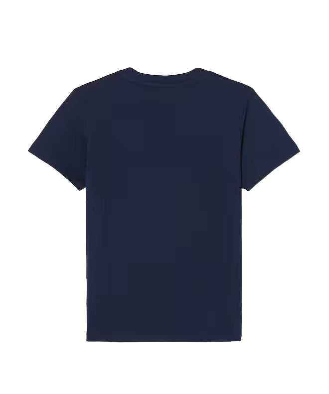 Lacoste Kids T-Shirt Blu con Ricamo Logo Unisex