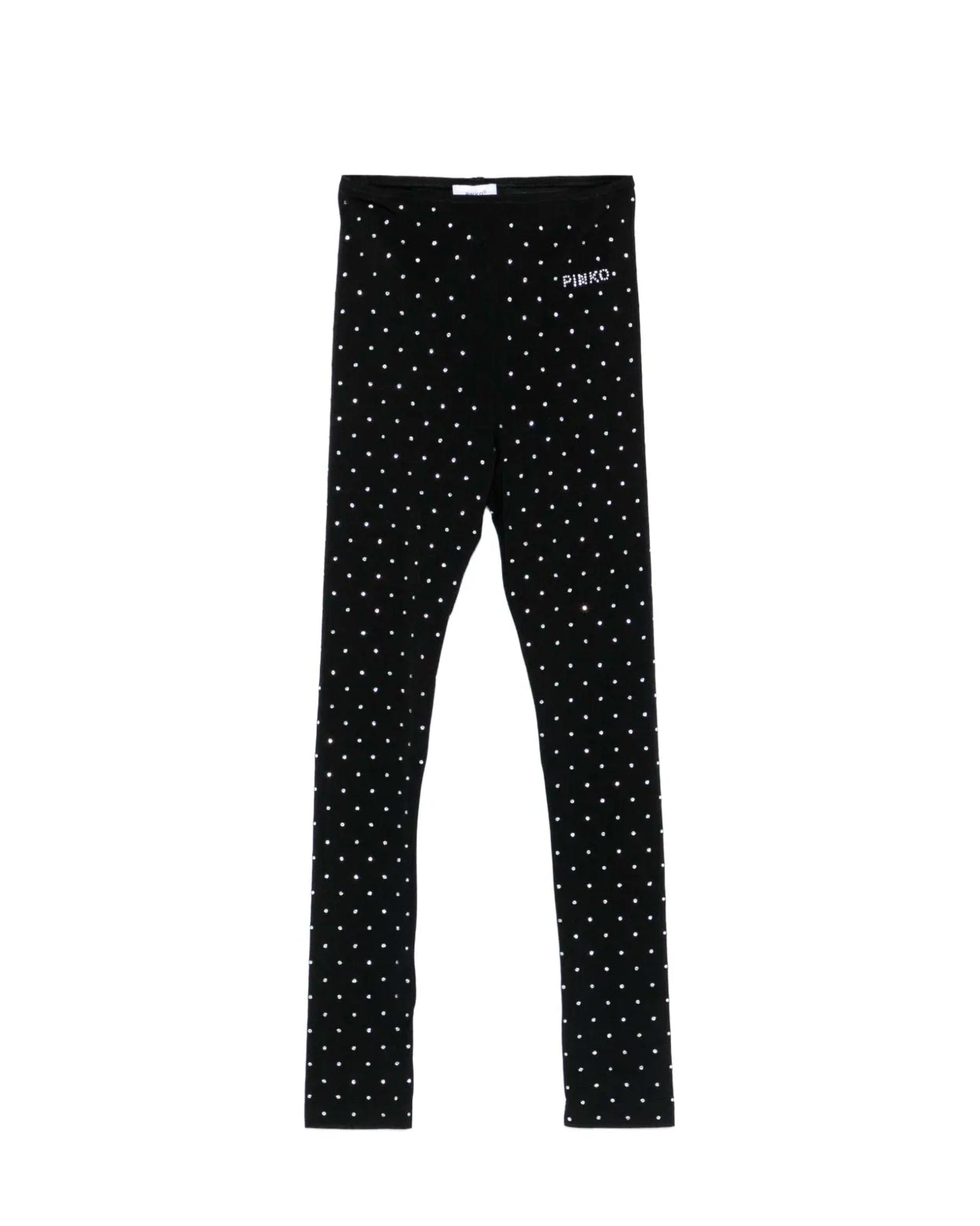 Pinko Kids Leggings Nero con Strass per Bambine
