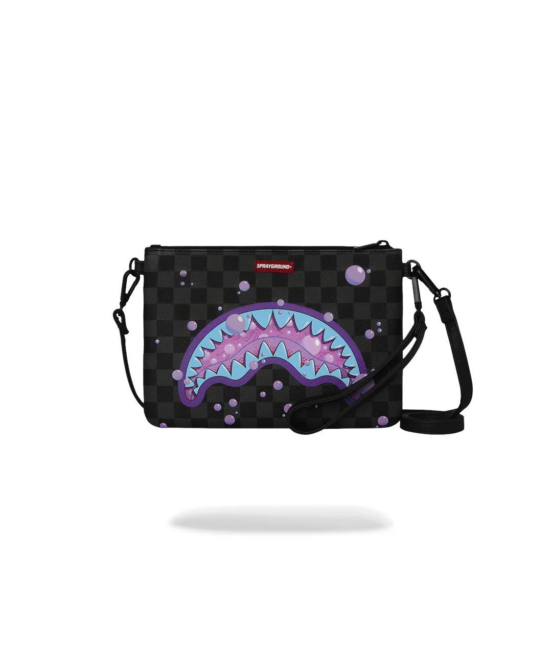 Sprayground Kids Borsello Nero Fantasia Viola e Azzurro Unisex