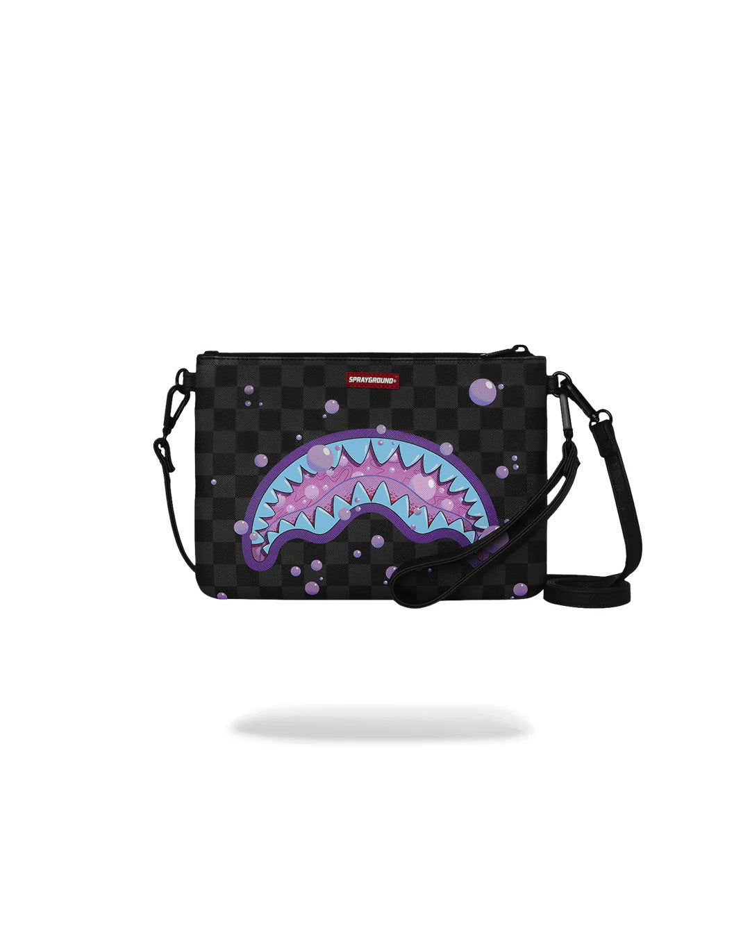 Sprayground Kids Borsello Nero Fantasia Viola e Azzurro Unisex