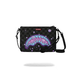 Sprayground Kids Borsello Nero Fantasia Viola e Azzurro Unisex