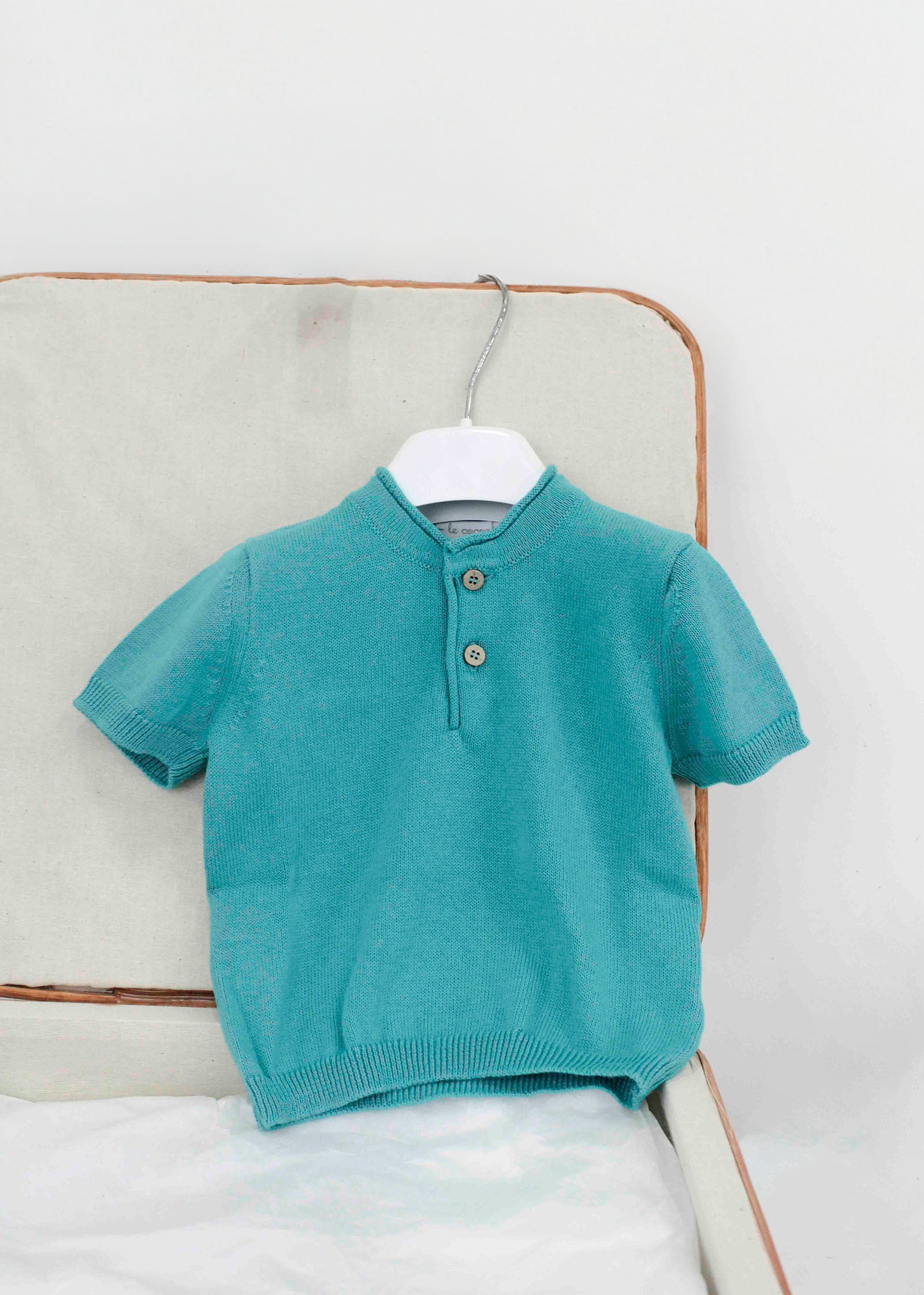 Le Coconne Emerald Green Polo for Newborns