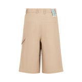 Msgm Kids Bermuda Beige Gamba Larga per Bambini