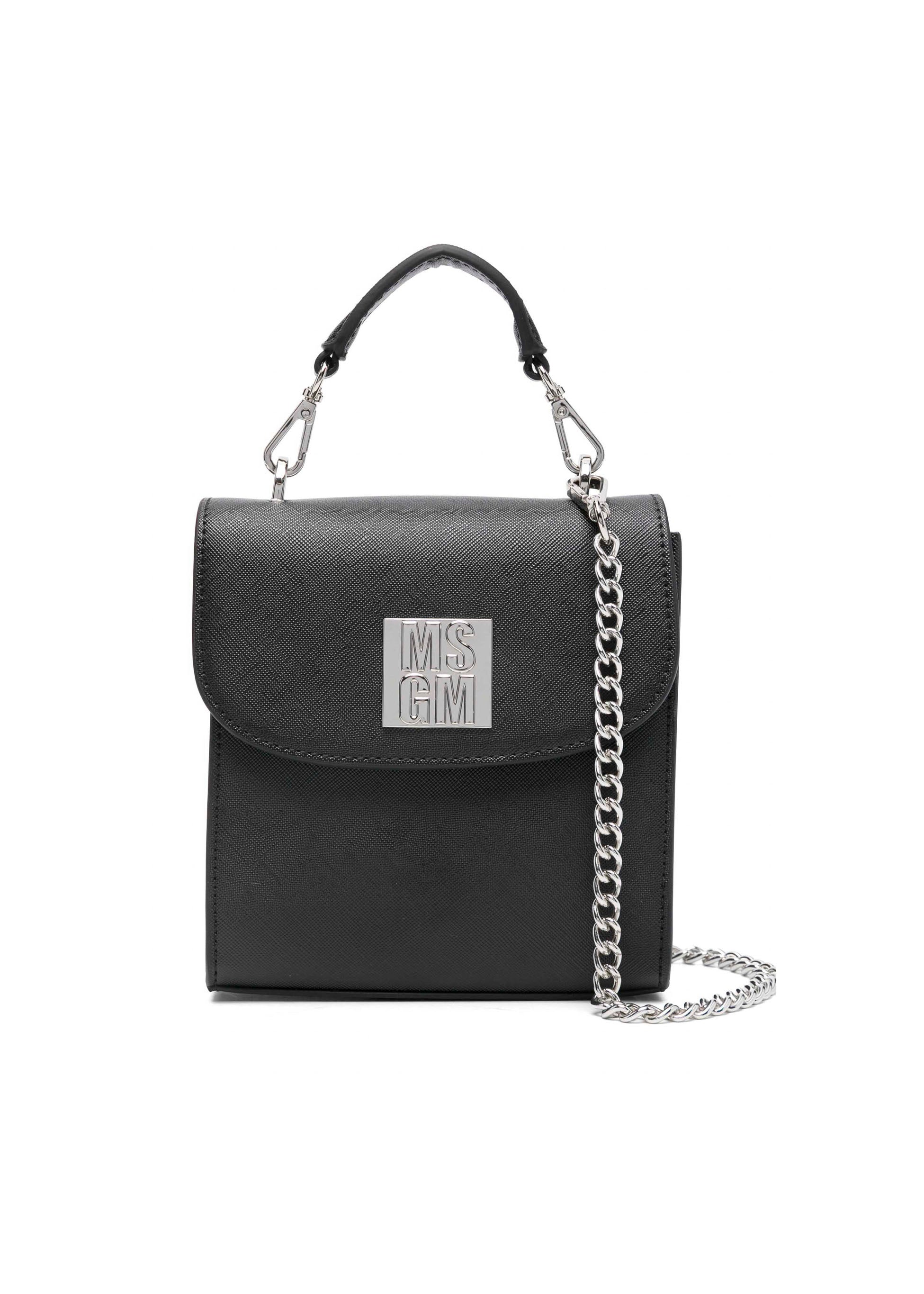 MSGM Kids Borsa a Tracolla Nera per Bambine