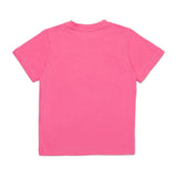 Diesel Kids T-Shirt Fucsia con Logo Oval D per Neonate retro