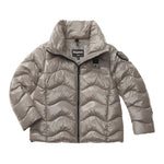 Blauer Kids Giubbino Grigio Lucido con Collo Alto per Bambine