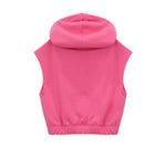 Hinnominate Kids Felpa Crop con Cappuccio Geranio