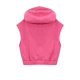 Hinnominate Kids Felpa Crop con Cappuccio Geranio