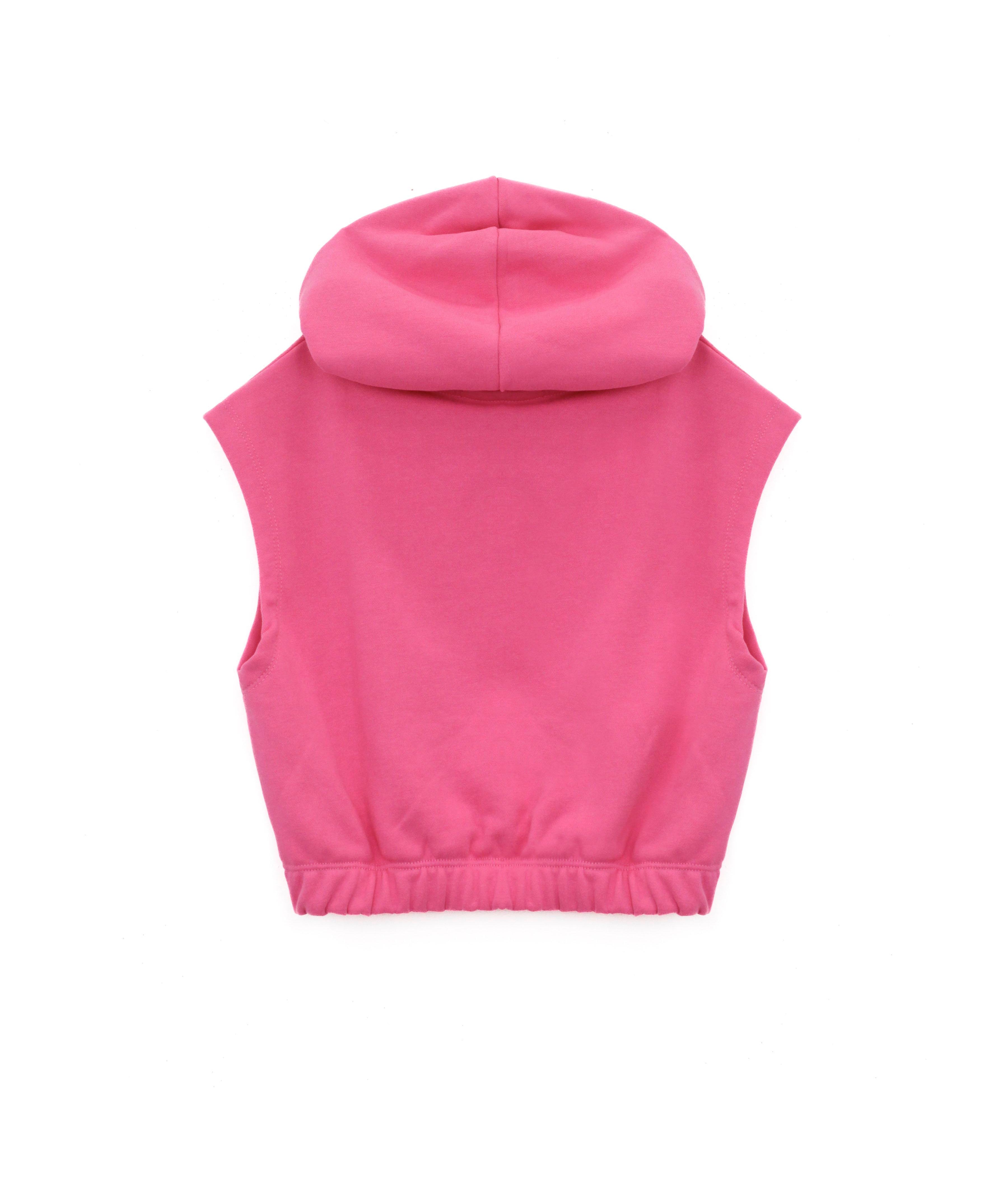 Hinnominate Kids Felpa Crop con Cappuccio Geranio