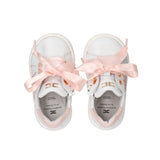 Elisabetta Franchi La Mia Bambina Sneakers Bianco/Rosa con Strass per Neonate