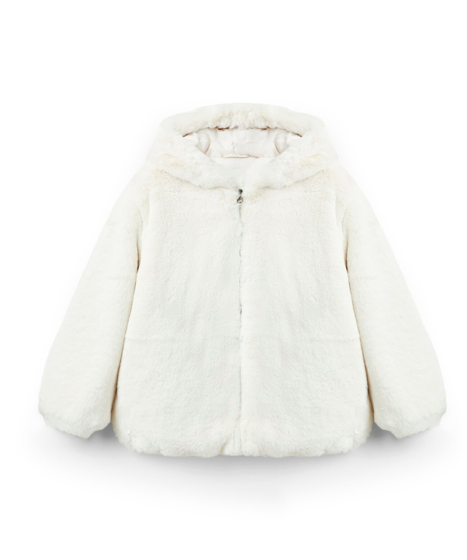 Twinset Kids Bomber Bianco in Pelliccia per Bambine