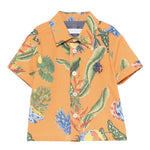 Roberto Cavalli Kids Camicia Arancio con Fantasia per Neonati